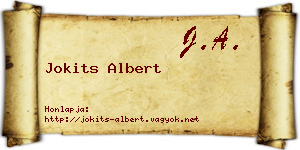Jokits Albert névjegykártya